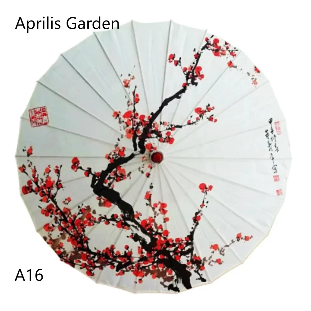 Japanese Cherry Blossoms Decorative Umbrella for Women, Silk Cloth, Ancient Dance, Chinese Style, Oil Paper