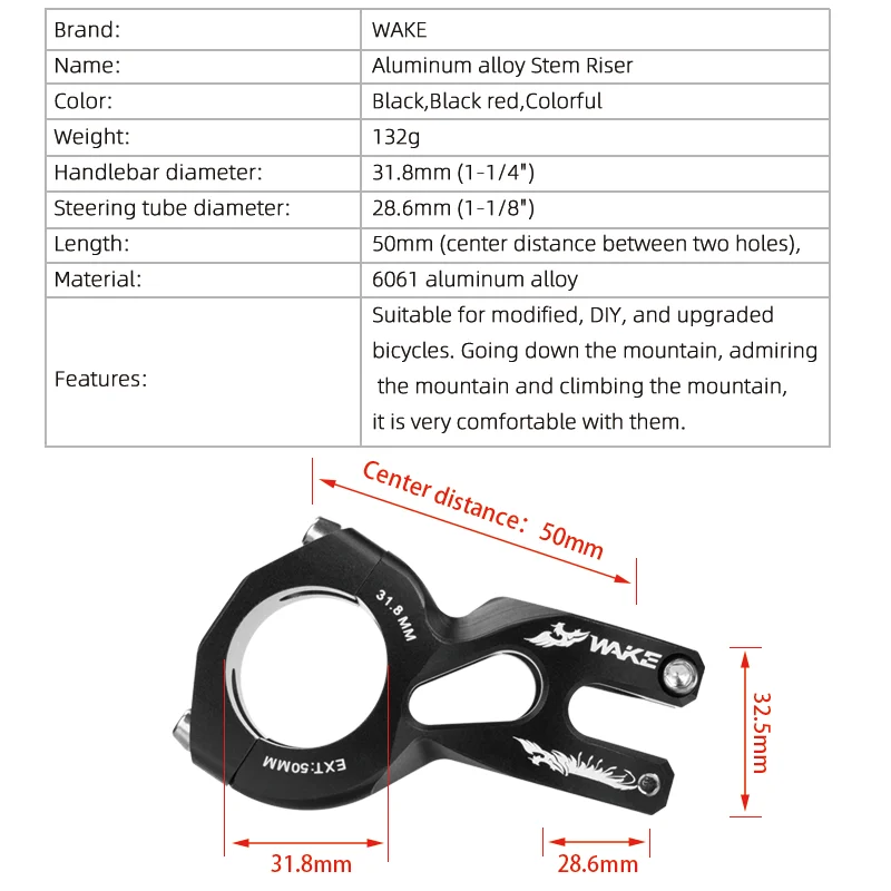 ويك MTB المقود قوة الدراجة الجذعية سبائك الألومنيوم خفيفة عالية القوة دراجة قصيرة الملحقات لركوب الدراجات BMX