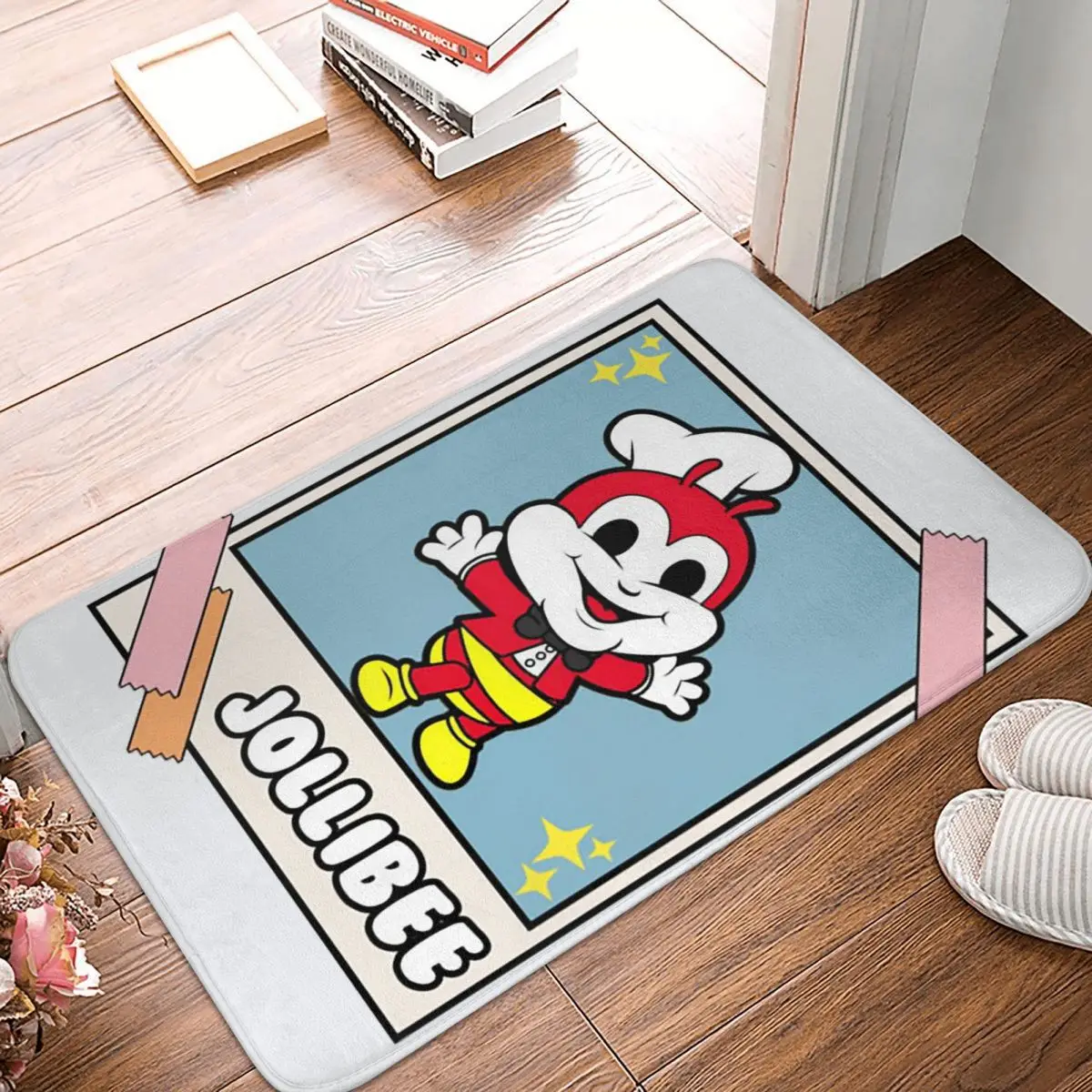 Retro Jollibee Doormat Kitchen Entrance Home Floor Mat Non-slip Carpet Rug for Bedroom Footpad Mats
