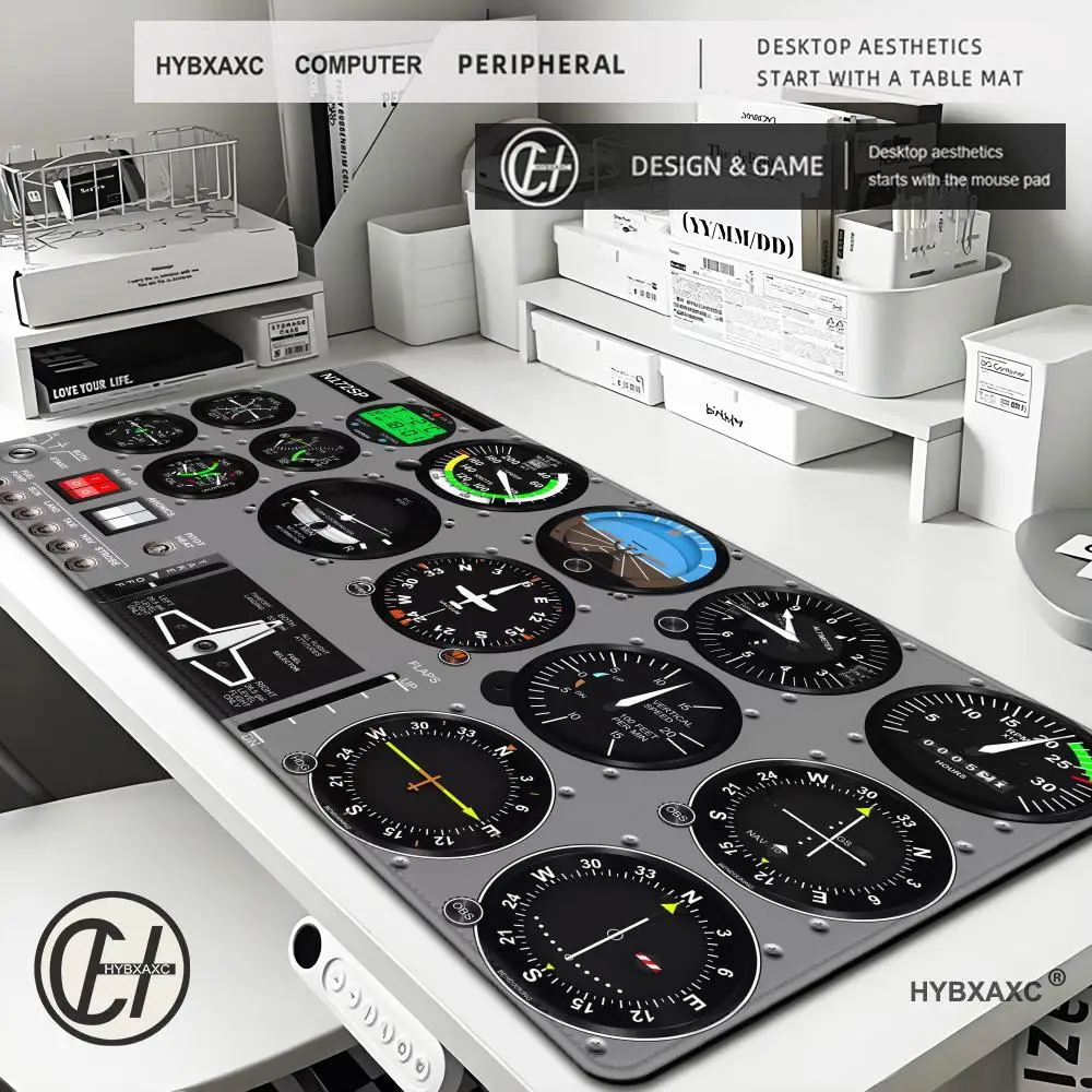 

Aviation Theme Mouse Pad Large Rubber Base Anti-slip PC Desk Accessories Mousepad for Offices and Gamer Keyboard Mats Decor Mat