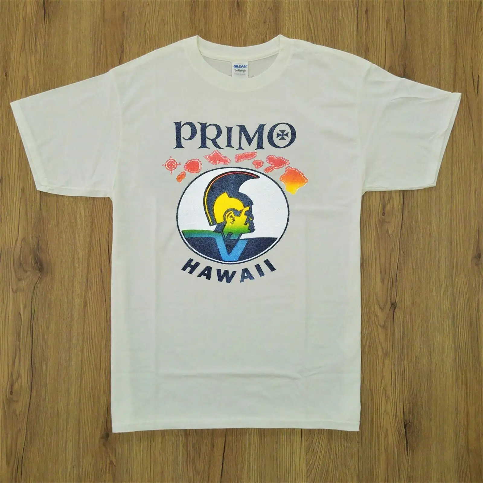 Nueva camiseta turística de los años 70 Primo Hawaii Rainbow Beer Islands para hombre talla EE. UU.