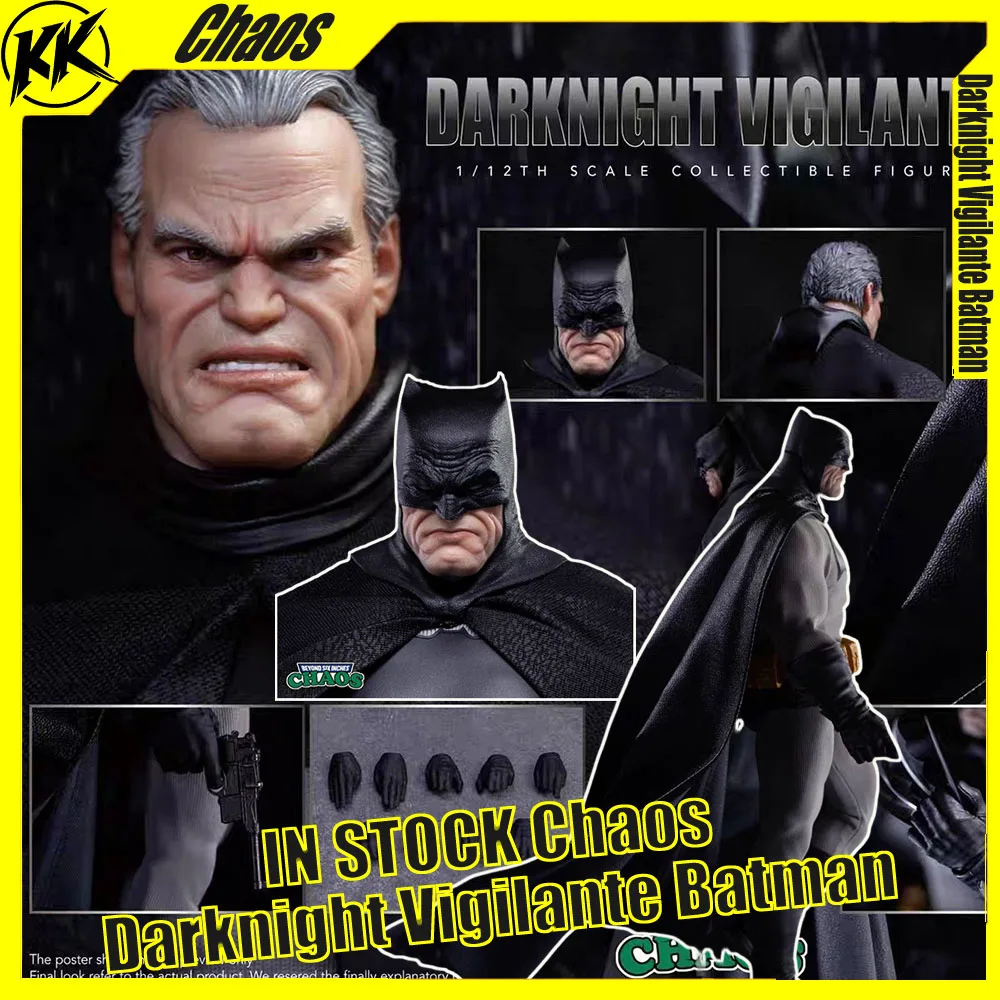 متوفر في المخزون الأصلي الفوضى Darknight Vigilante باتمان الأسود 1/12 الفوضى 002 أنيمي عمل تمثال المقتنيات نموذج لعب الصبي الهدايا #1
