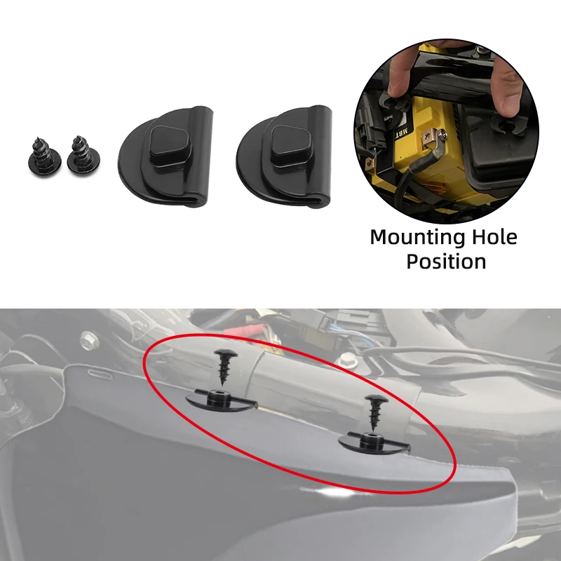 

2 Pcs Motorcycle Left Side Battery Fairing Cover Button Clip ABS For Harley Sportster XL883 XL1200 2004-2018 X48 72 2010-2022