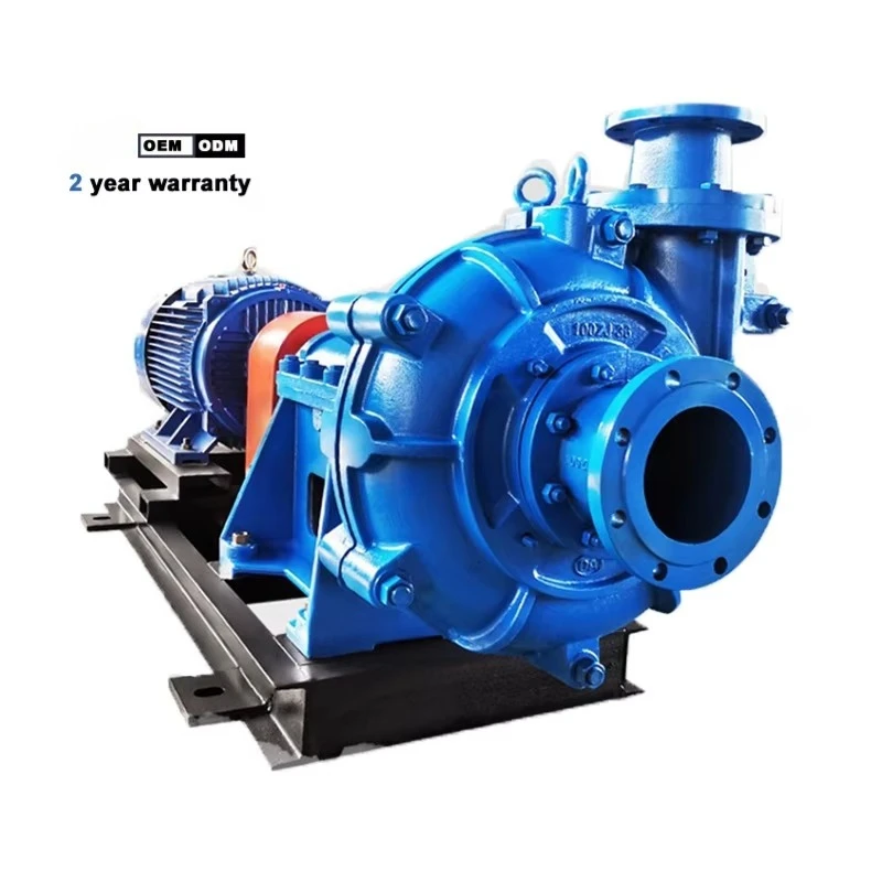 High Chromium Alloy Wear Resistant Horizontal Slurry Pump for Iron Ore Sand Washing Coal Washing Fine Sand Recovery Pump