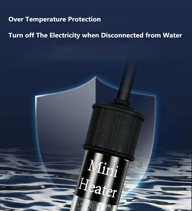 Mini USB Aufladen Aquarium Heizstab Aquarium Aquarium Heizung Tauch thermostat Heizung einstellbare Temperatur 18-34 ℃ – Detail 4