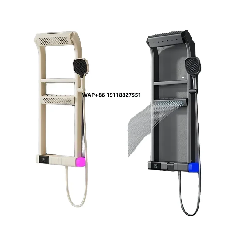 

High-Tech Digital Display Thermostatic Shower Set for Bathroom, Wall-Mounted and 360° LED-Equipped