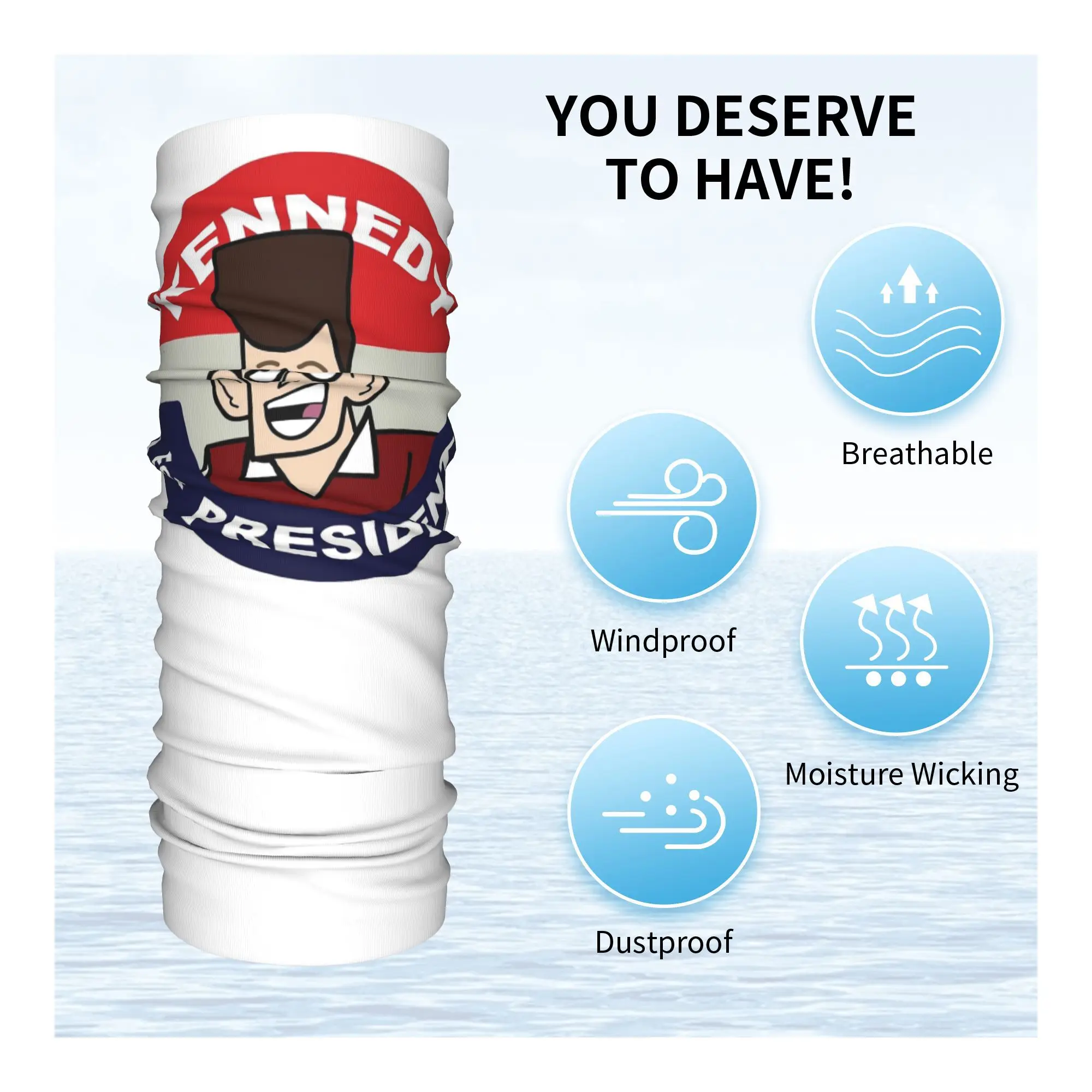 استنساخ عالية Jfk باندانا غطاء الرقبة المطبوعة التفاف قناع وشاح متعدد الوظائف قناع الوجه الرياضة في الهواء الطلق للرجال النساء الكبار كل موسم