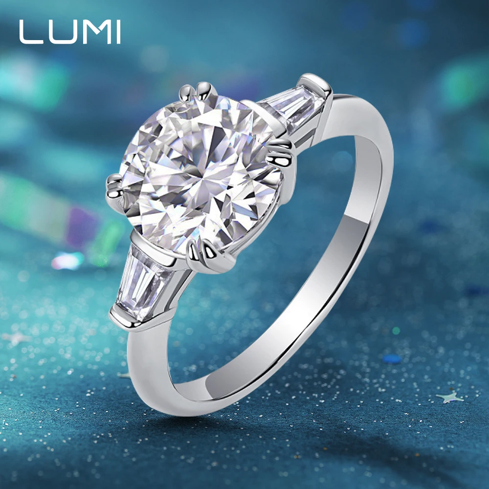 

GRA Certificated 5cctw Moissanite 925 Sterling Silver Women's Ring - Super Exquisite Female Ring Party Wedding band Jewelry