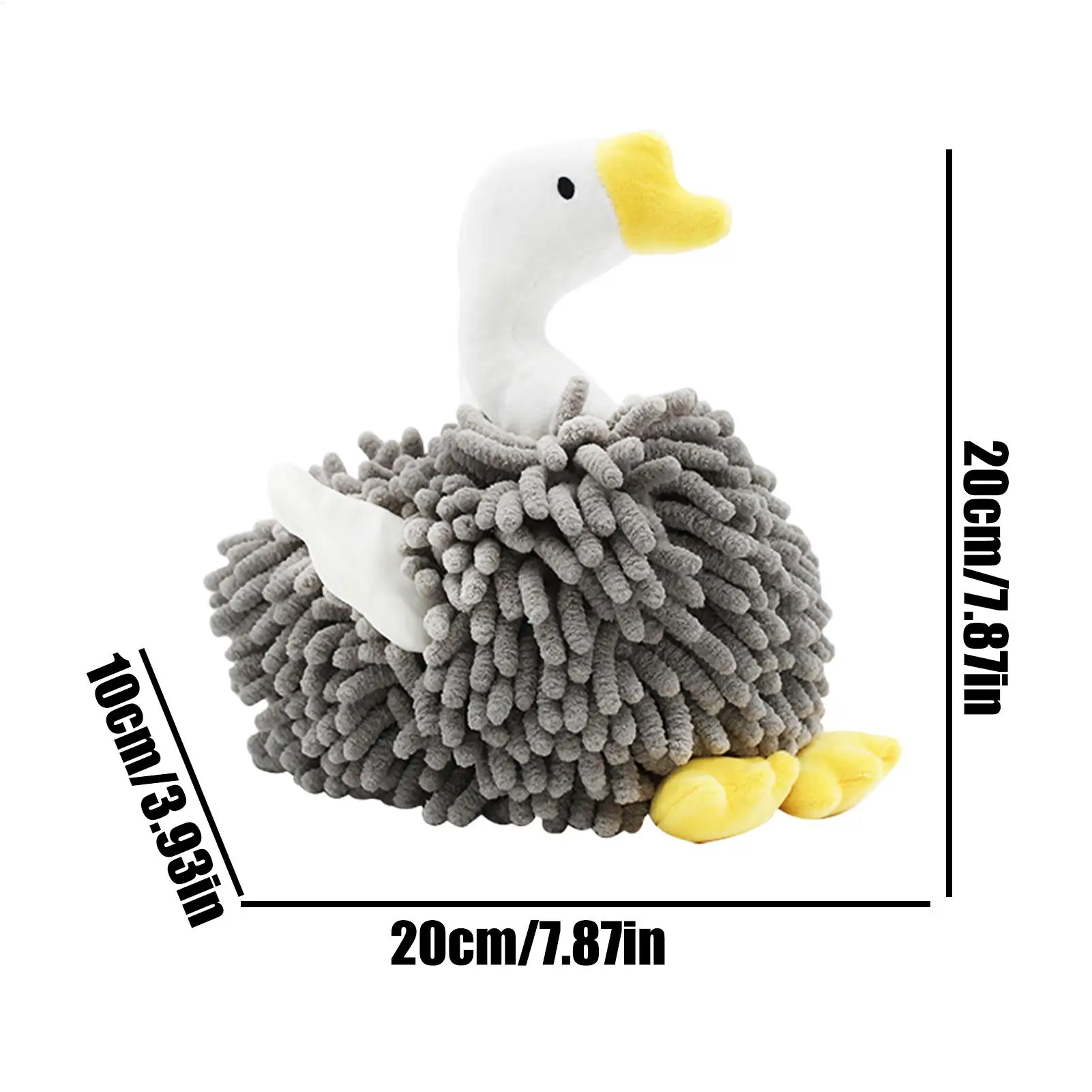 Hand Towel Swan Shape Fuzzy Ball Hand Towel Multi-function Cute Plush Drying Puff For Farmhouse Bathroom Kitchen