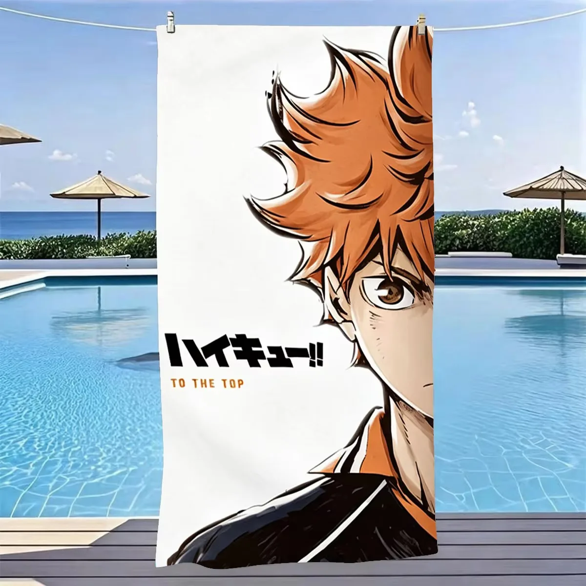H-Haikyuu H-Hinata Shoyo Microfiber Beach Towel Quick Dry Absorbent Sand Free for Beach Pool Gym Bathroom Accessories Gift