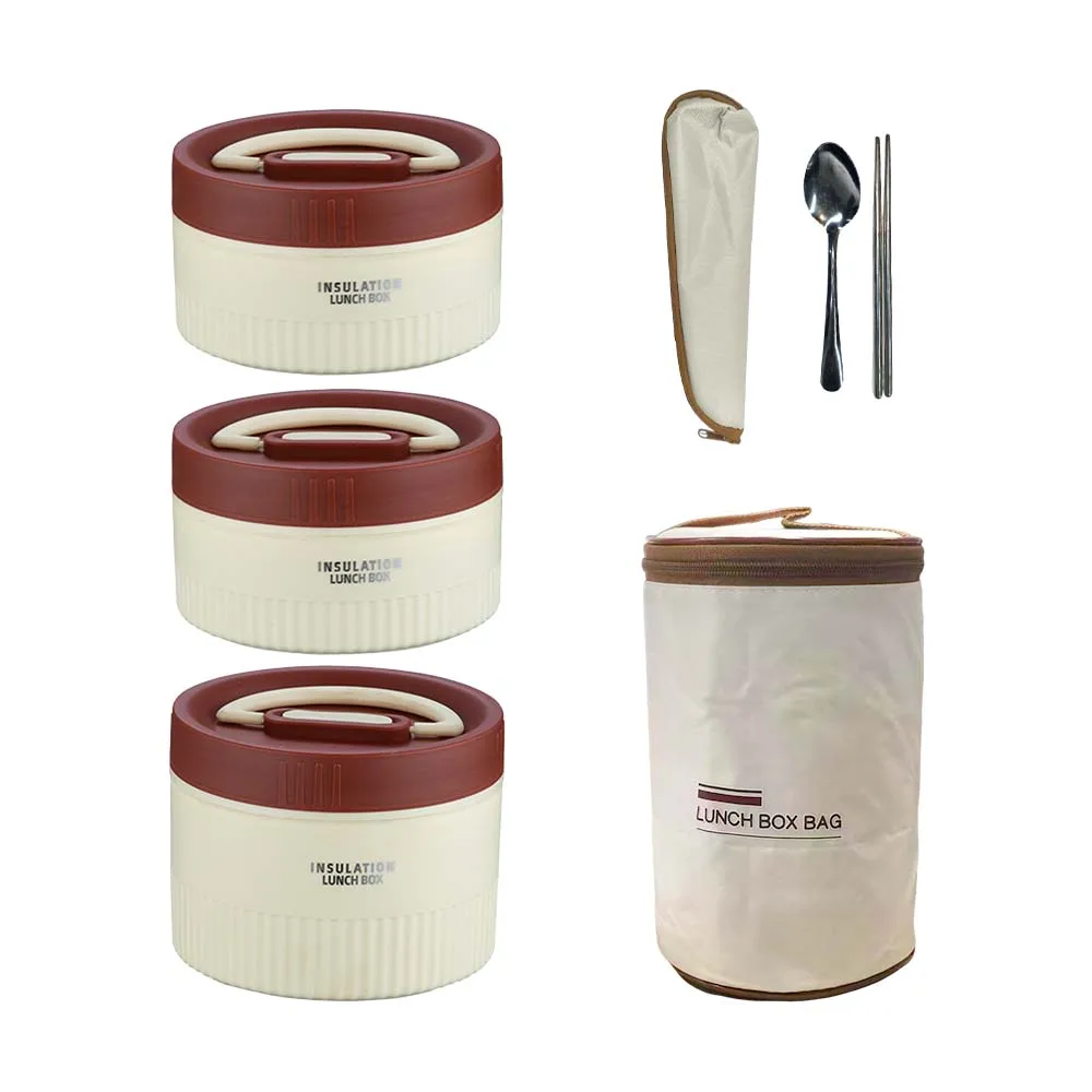 Portable Insulated Lunch Box, 304 Stainless Steel Inner, Leak-proof Sealed Soup Can, Bento Box With Portable Bag