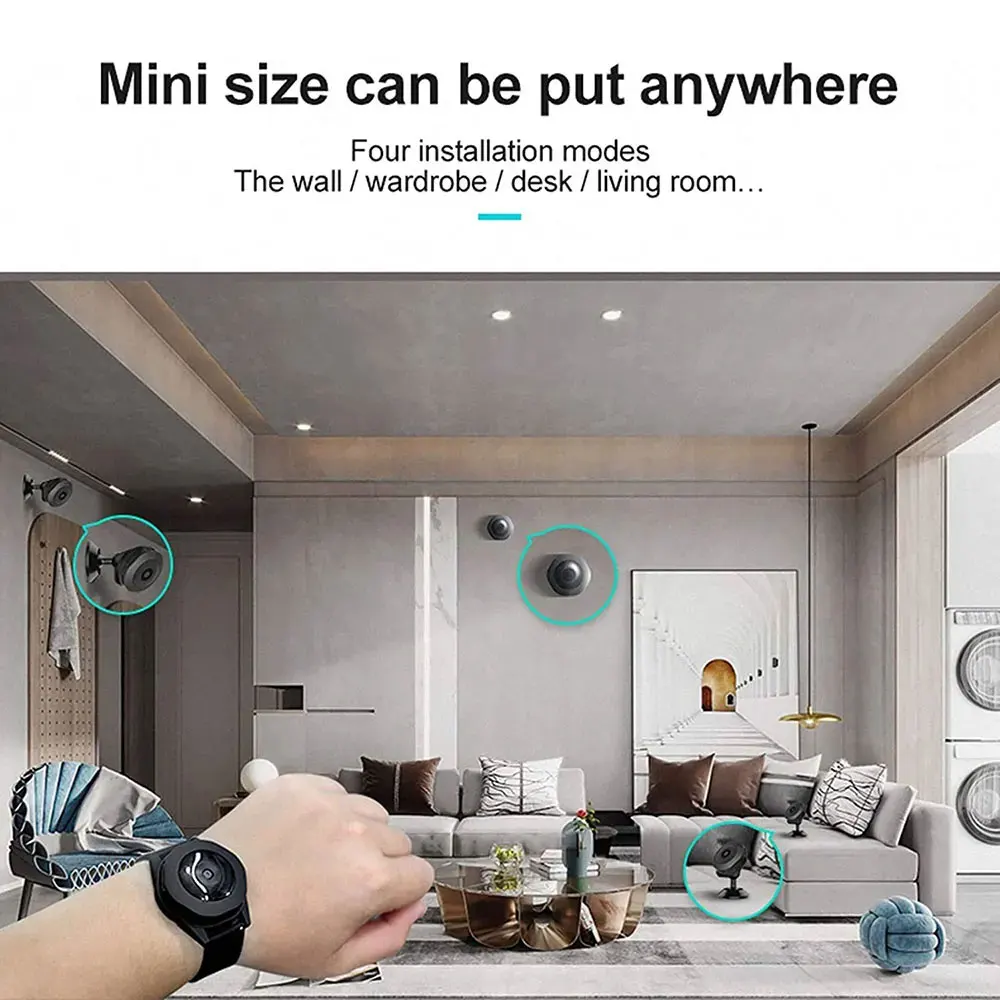 WIFI Mini Camera HD 720p Wearable Bracelet small Cam Wristband Sports DV Rechargeable Portable Surveillance micro Camcorder