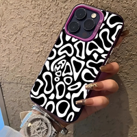 L-Lando Norris 2024 White Helmet Patter Phone Case IMD Color Silver Shell For IPhone 16 15 14 13 12 11 Pro Max Plus