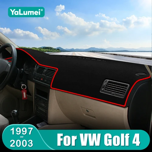 Para Volkswagen VW Golf 4 MK4 1997 1998 1999 2000 2001 2002 2003 alfombrilla para salpicadero de coche parasol instrumento cubierta de escritorio Accesorios