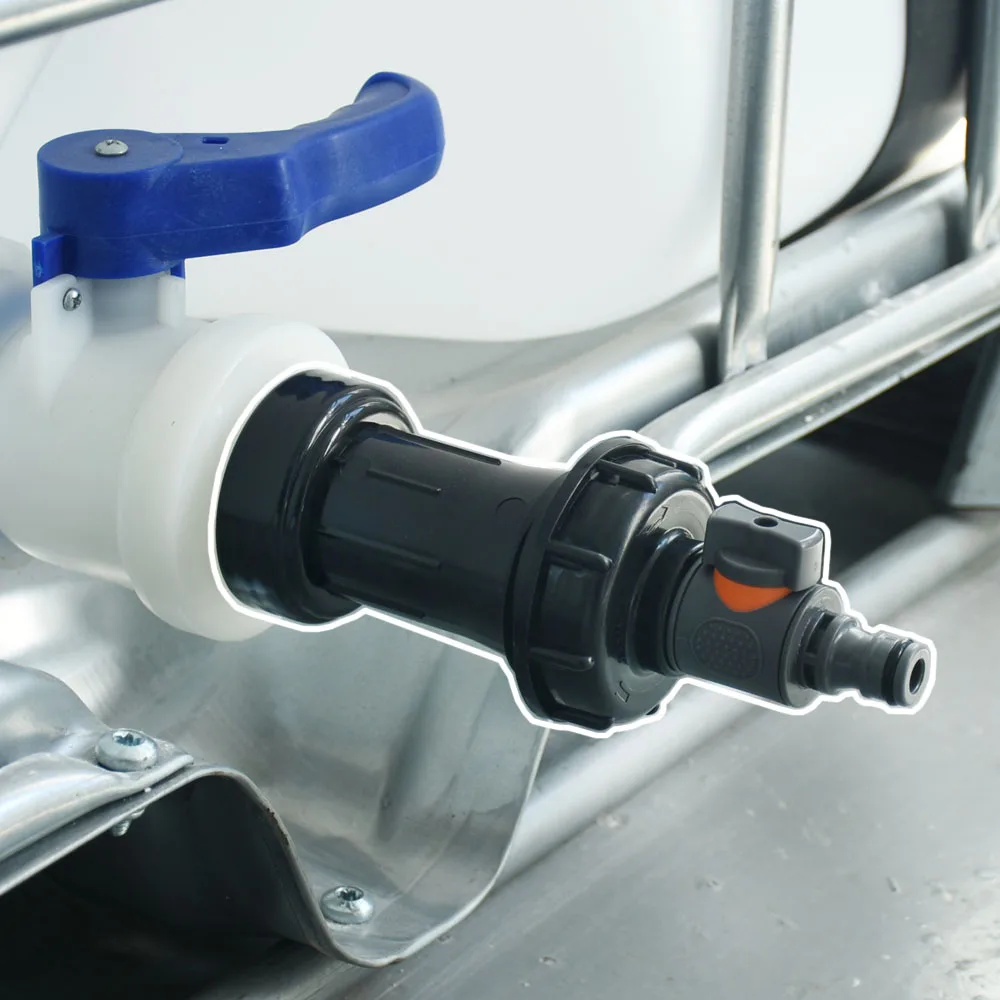 S60 IBC Tank Tap Adapter S60 To 16mm Nipple Connector Extension Garden Ton Barrel Connect Faucet 1000 Liter IBC Tank Fitting