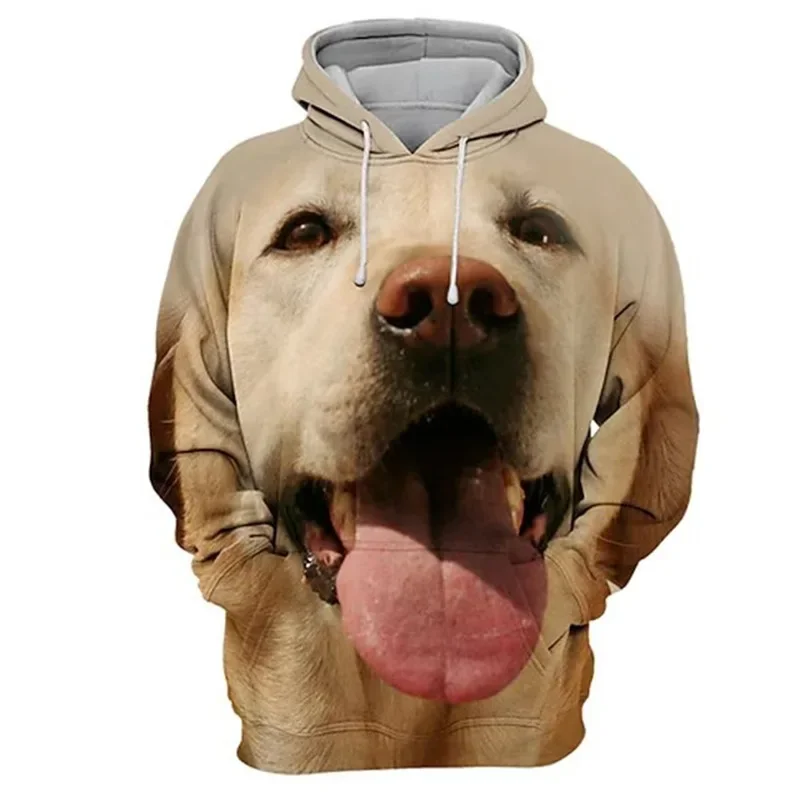 Fashion Cute Dog Animal 3D Print Hoodie Men Women Streetwear Hoodies Oversized Pullover Hooded Sweatshirts Kids Tops Clothing