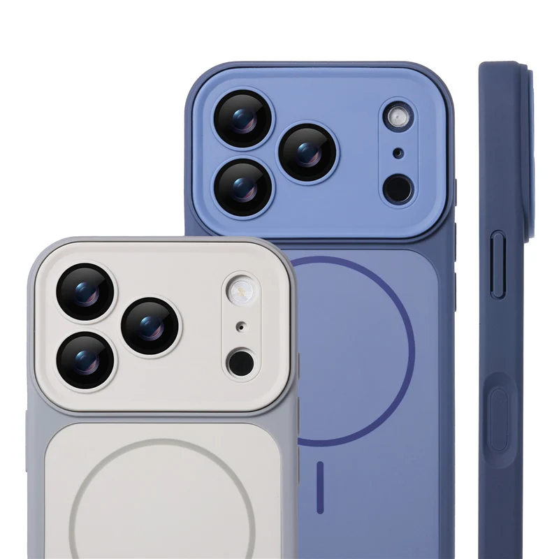 

Original For Magsafe Matte Lens Protection Case For iPhone 17Pro 16 16Pro 17Pro Max Hit Color Magnetic Wireless Charger Cover