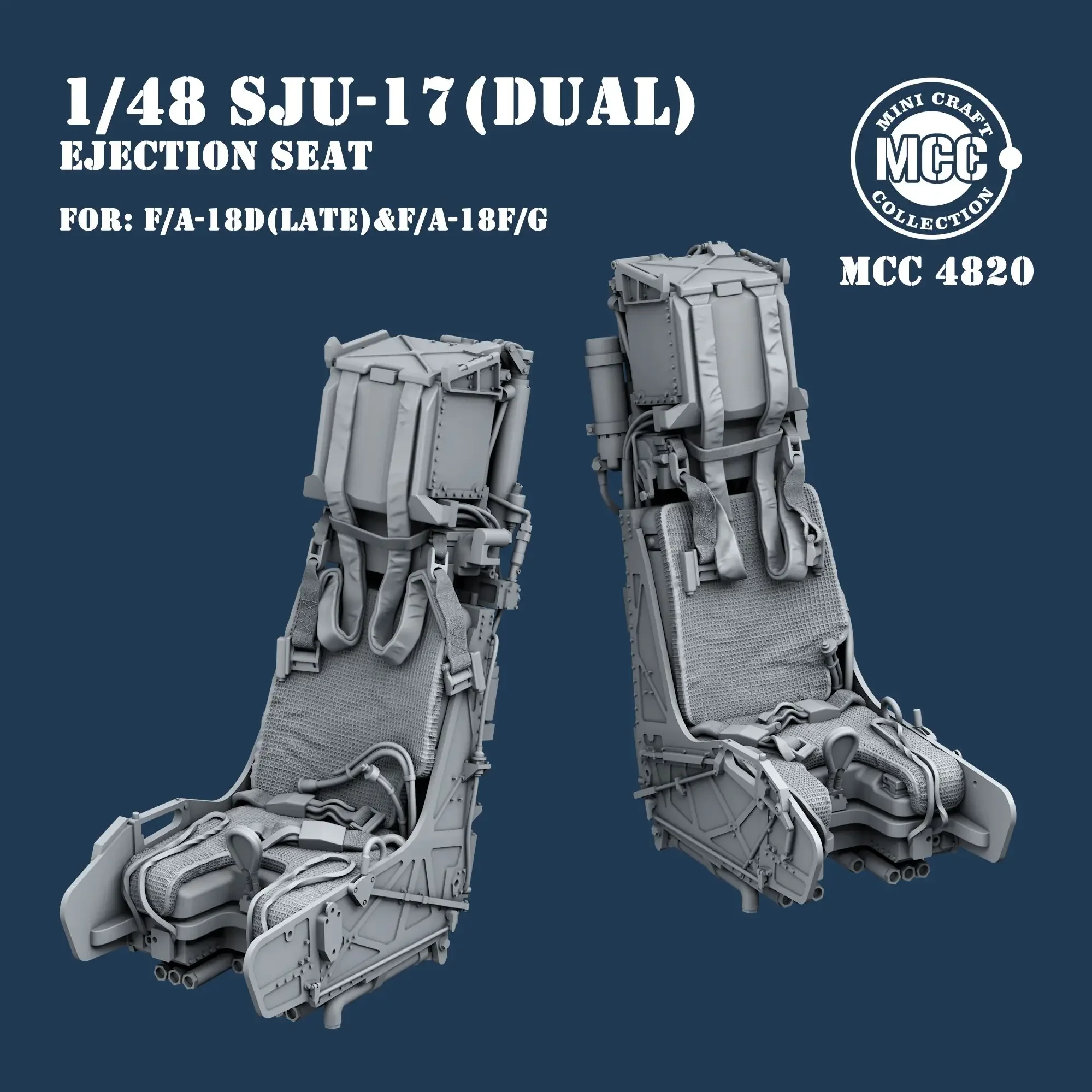 MCC 4820 1/48 Scale SJU-17(Dual) Ejection Seat For F/A-18D (Late) & F/A-18F/G (2pcs) - Upgrade Detail Set