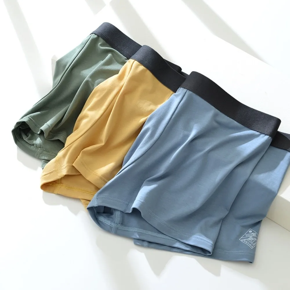 

Удобные тонкие трусы-боксеры из ледяного шелка, бесшовные трусы, мужские боксеры из ледяного шелка, нижнее белье со средней талией для мужчин и мужчин