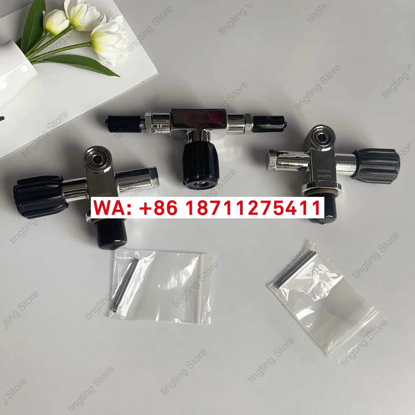 

Газовый баллон для дайвинга, двойной газовый клапан, высоконапорный клапан G3/4 с длинной головкой баллона, производство Тайвань.