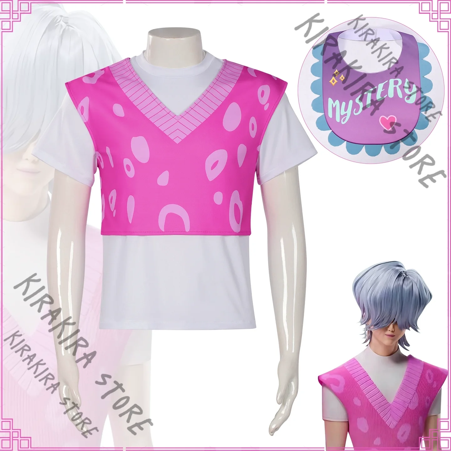 

KPop Demon Hunters Saja Boys Mystery Clothes Sark Shirt Cosplay Props Top Complete Set Costume Hallowmas Otaku Costumes