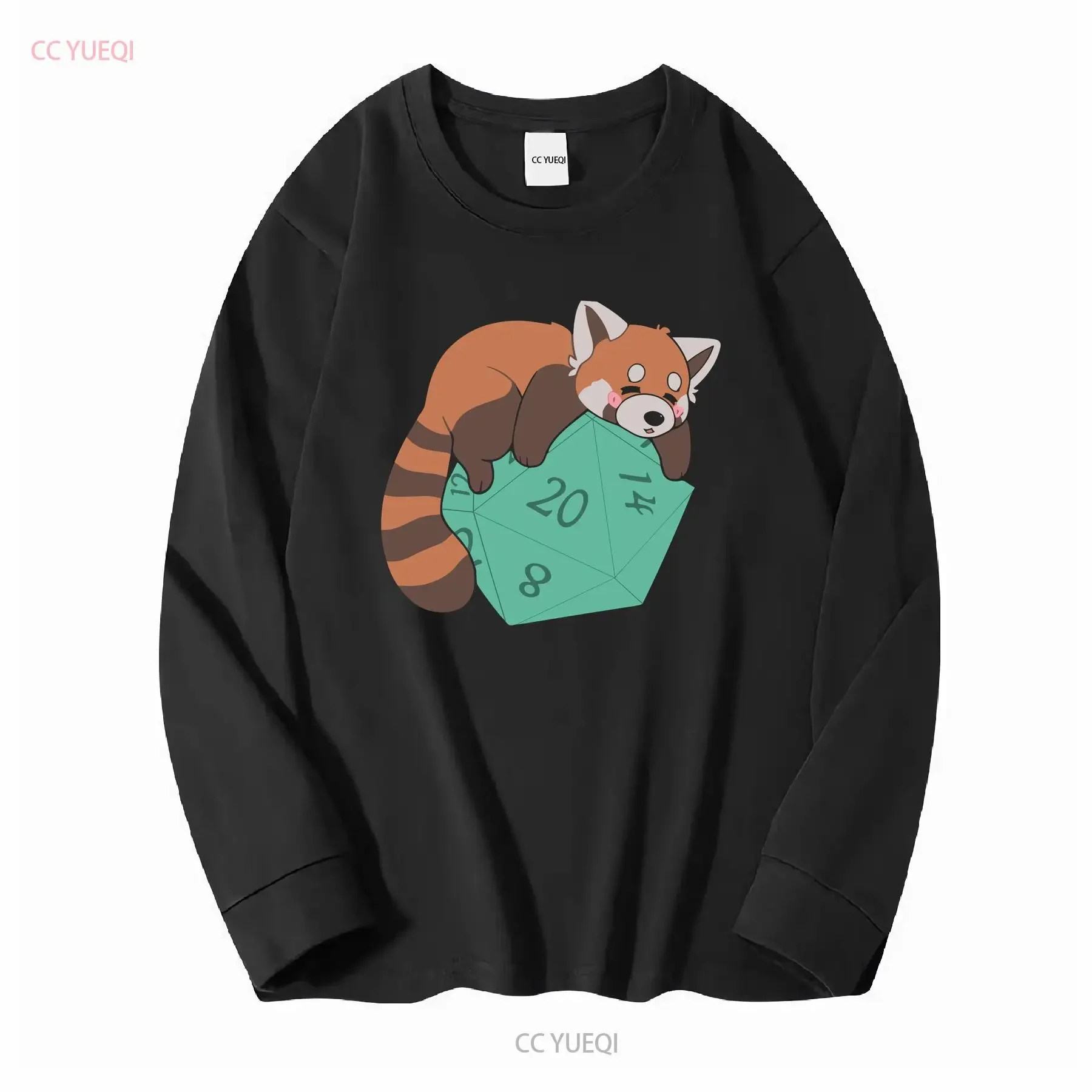 DnD Red Panda T Shirt D20 Dungeon Master Tabletop Gaming Bord Games vintage Washed Unisex Stretched homme designer clothes - view 3