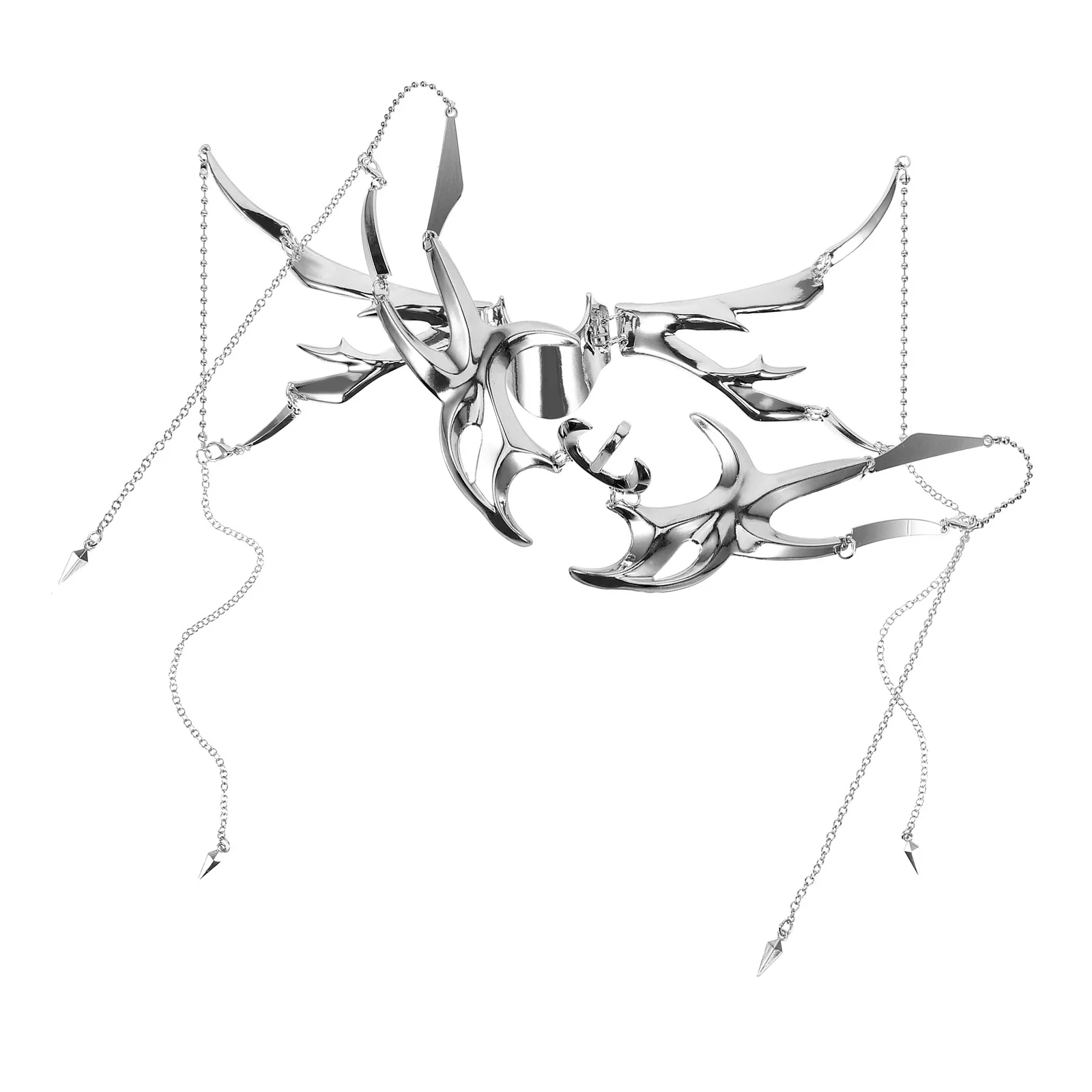 

1 комплект, 1 комплект металлической маски, маска-цепочка в стиле панк для женщин, маскарадная вечеринка, Хэллоуин, карнавал, фестиваль, косплей, декоративное лицо