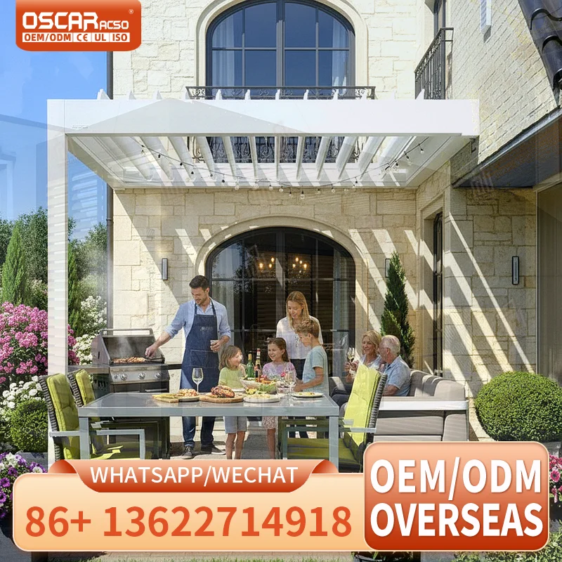 Modern Aluminum Alloy Sunroom Prefab Glass House for Outdoor Living in Villa Weatherproof Solarium with 1 year Warranty  pergola