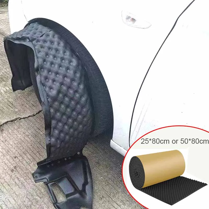 

25*80cm 50*80cm Car Acoustic Thermal Sound Deadener Mat Sound Proof Wall Panels Auto Deadening Noise Insulation Mats For Cars