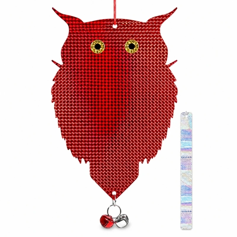 Reflective Bird Scare Hanging Panel With Faceted Finish and Visual Flash for Garden Balcony and Fruit Tree Outdoor Use Y5GB