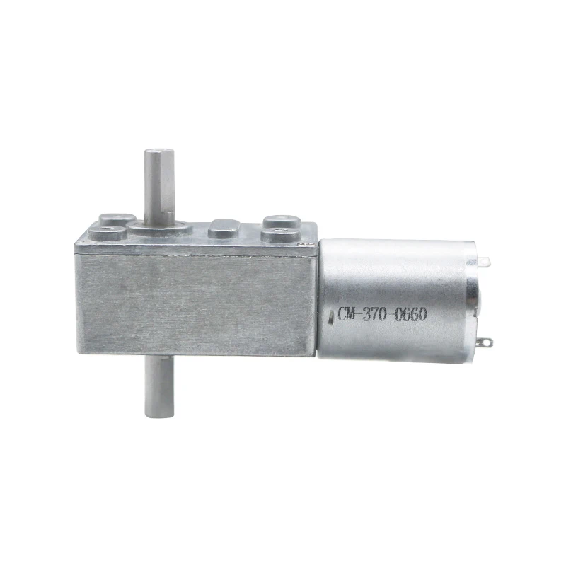 

JGY-370 DC6V 12V 24V Worm Gear Motor Dual Shaft Reducer 2-375RPM High Torque Electric Metal Motor Reversed Reduction Self-lock