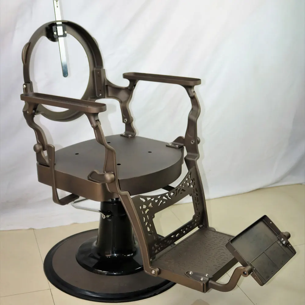 antique Cheap Hair Equipment Furniture Luxury Wholesale golden reclining Barber Chair