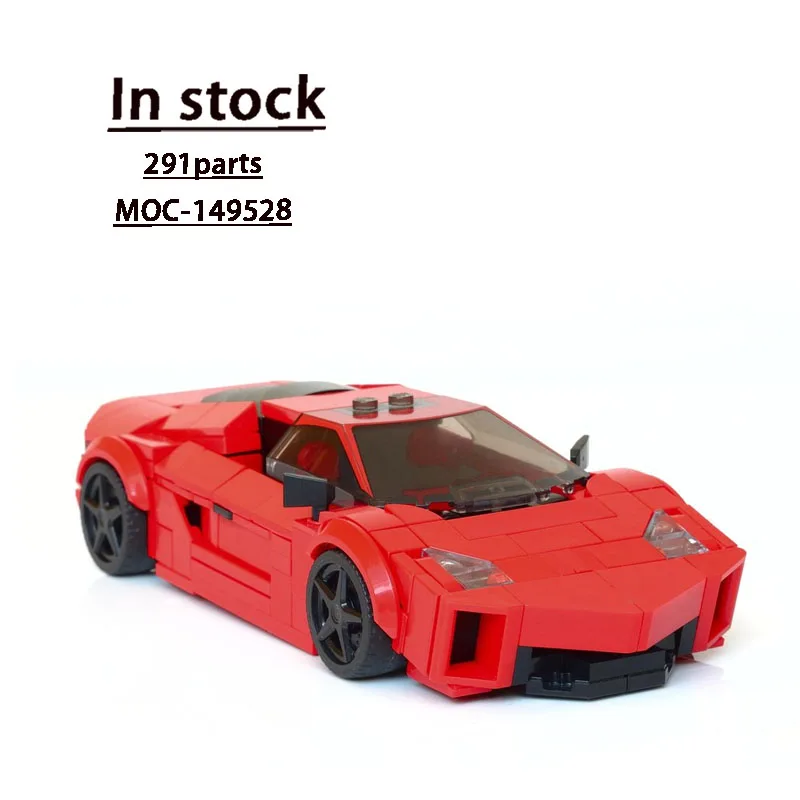 

MOC-149528 Red Classic LP700-4 Supercar Racing Brick Model 291 PartsMOC Creative Boys Kids Birthday Building Blocks Toy