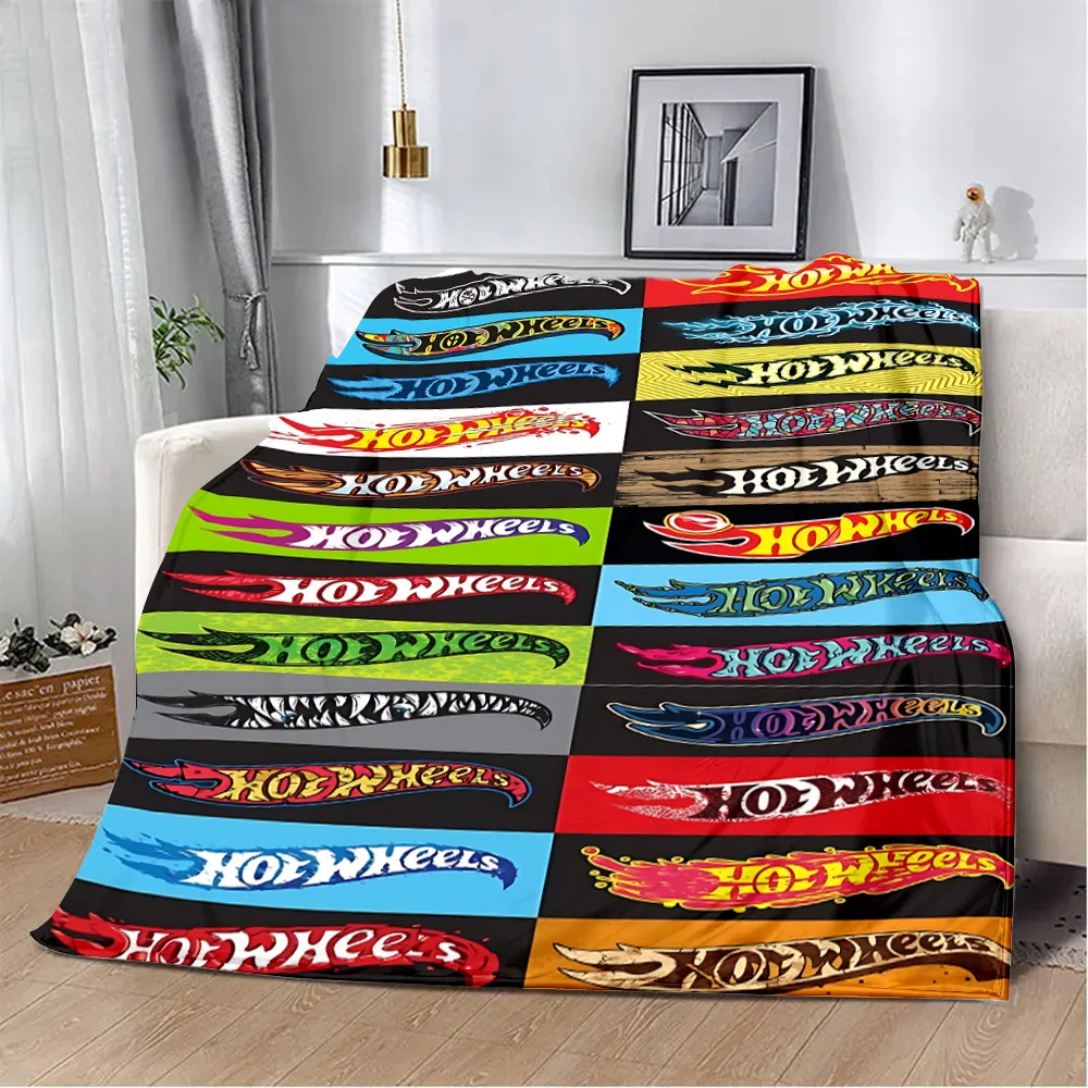 Fashion H-Hot Wheels Cars HD Printed Blanket Picnic Blankets Warm Blanket Soft and Comfortable Blanket Home Travel Birthday Gift