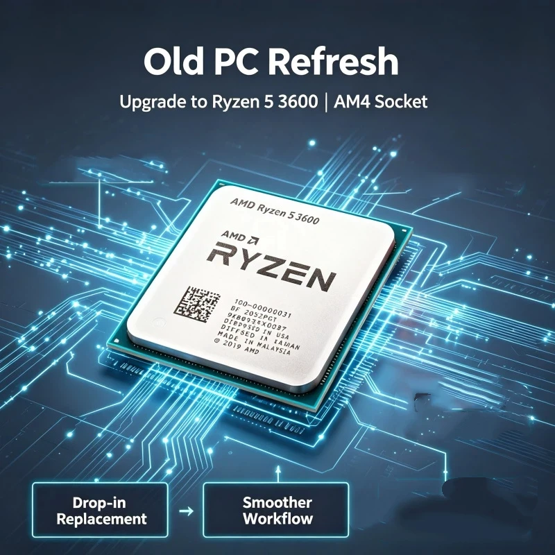 Low Power 65W AMD Ryzen 5 3600 Processor 6C12T 3.6GHz Base Frequency Tray CPU For Daily Use And Light Content