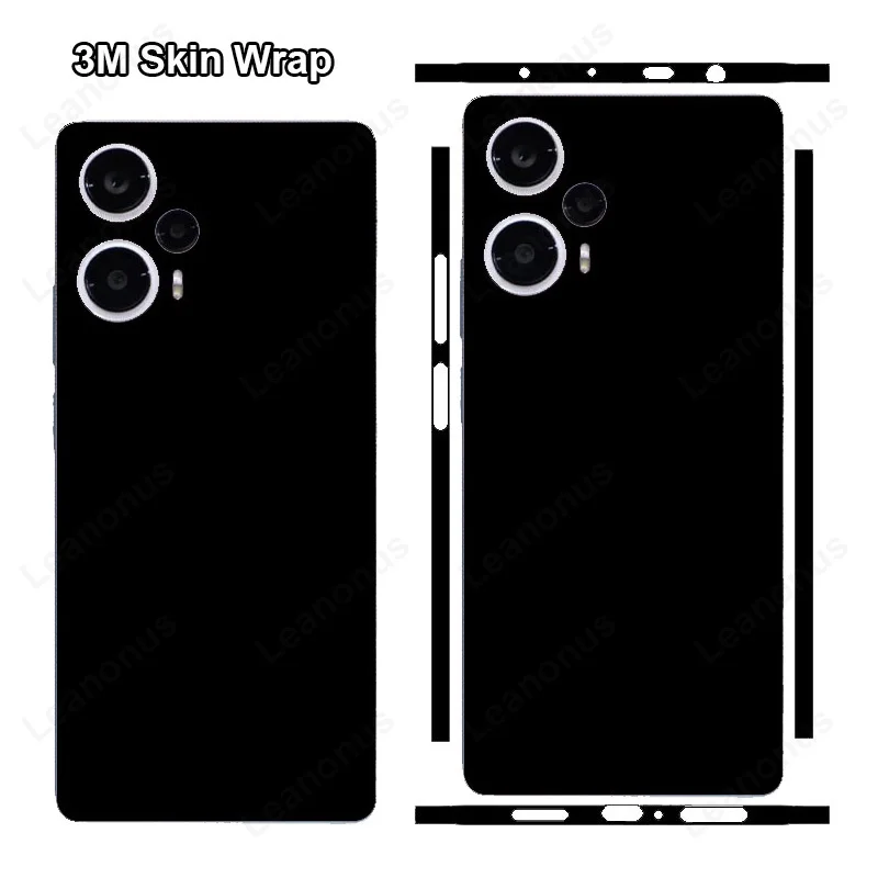 Plain Color Decal Skin for Xiaomi POCO F5 Pro / F5 X6 Back Screen Protector Film Cover Macaroon Ultra Thin 3M Wrap Sticker