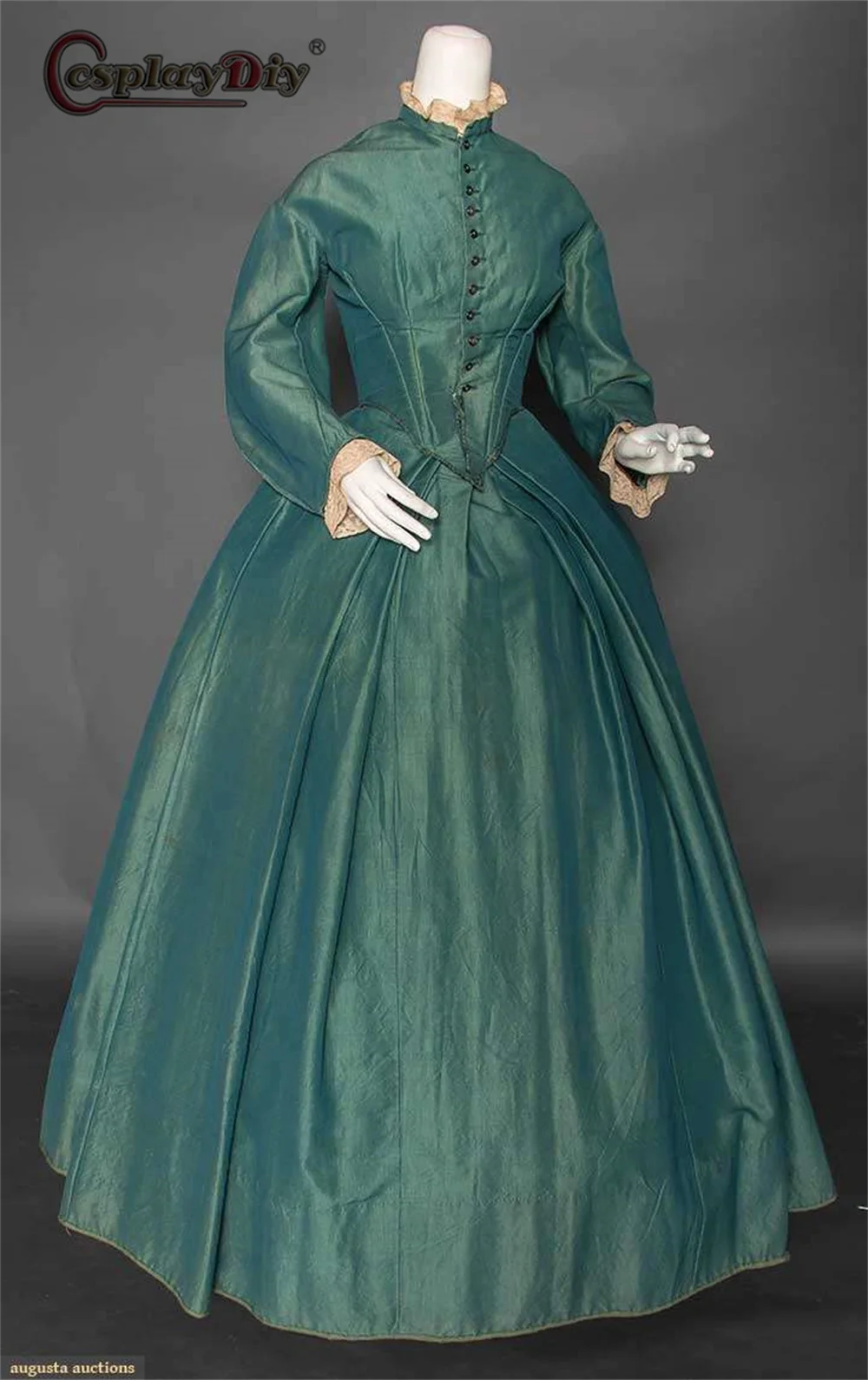 19th Century Victorian ball gown dress Lady Edwardian Dress Historical walking dress Civil War Women Suit Outfit