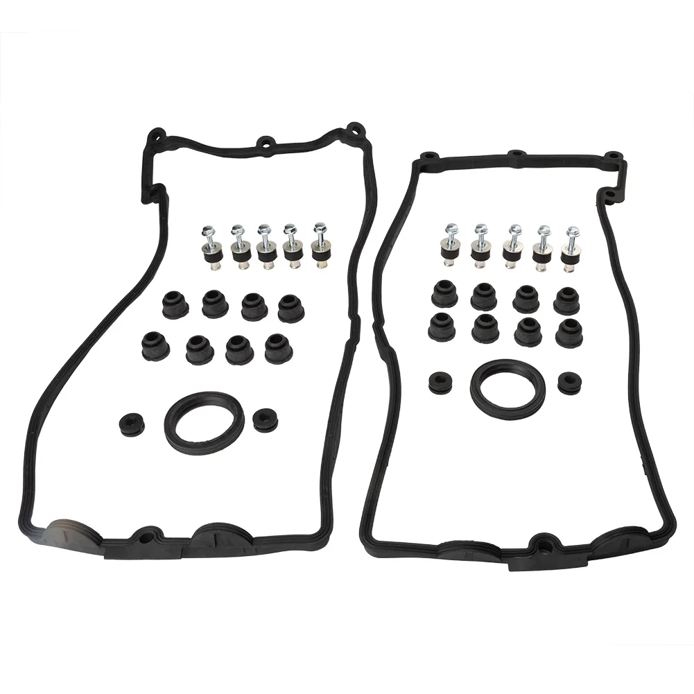 OEM# 11127513195 11127513194 7513195 7513194 Valve Cover Gaskets Set w/ Bolts Seals For BMW 545i 550i 645ci 745i X5 4.4L 4.8L