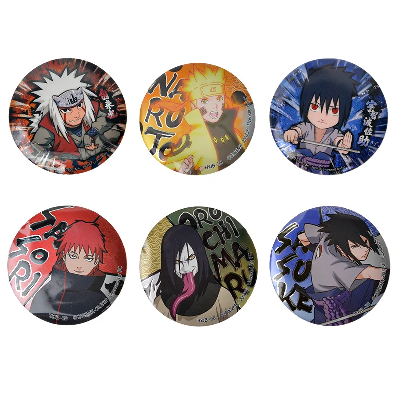 Ka You Naruto karty Kiba Dawn emblemat serii Vortex Naruto prawdziwa zabawka peryferyjna plakietka na klatkę piersiową chłopców