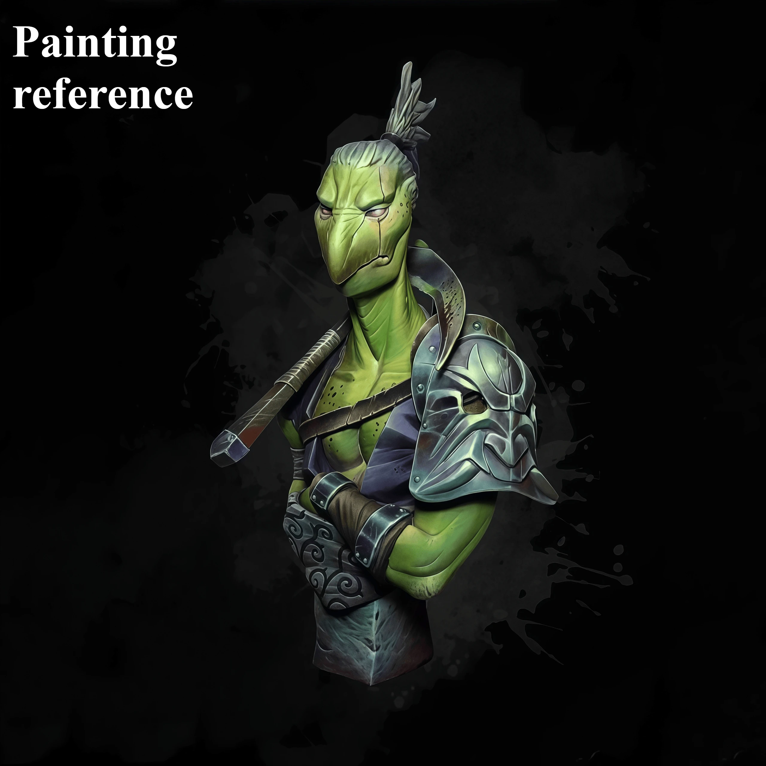 

1/35 Resin Model Assembly Gk Bust, Crow Orc Needs To Be Assembled Without Painting