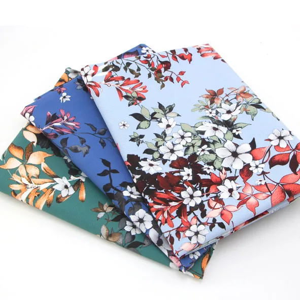 Colorful Leaves/Summer Apparel Fabric/ Discharge Printed,Imitation Silk/Skirt/Dress/Shirt Material For Baby&Child