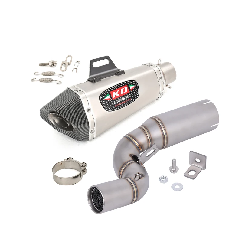 Motorcycle Exhaust System Mid Link Pipe Slip On Muffler Removable DB Killer Modified For Duke 390 250 125/390 SMC R 2025 2026