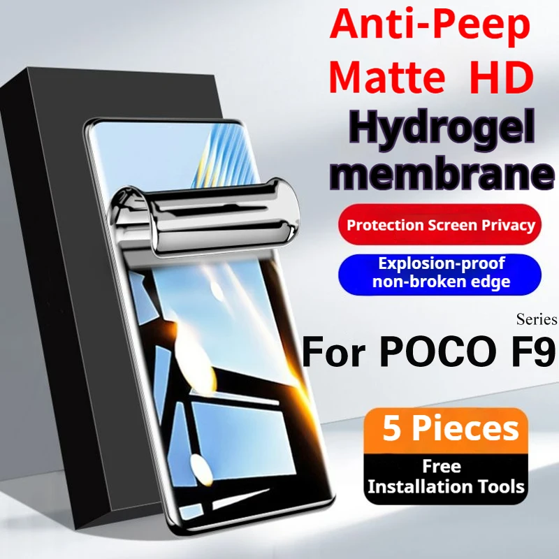 F9Ultra Matte Hydrogel Film For POCO F9Pro Privacy Screen Protector For POCO F9 Ultra Soft HD Protective Anti Peeping F9 Pro