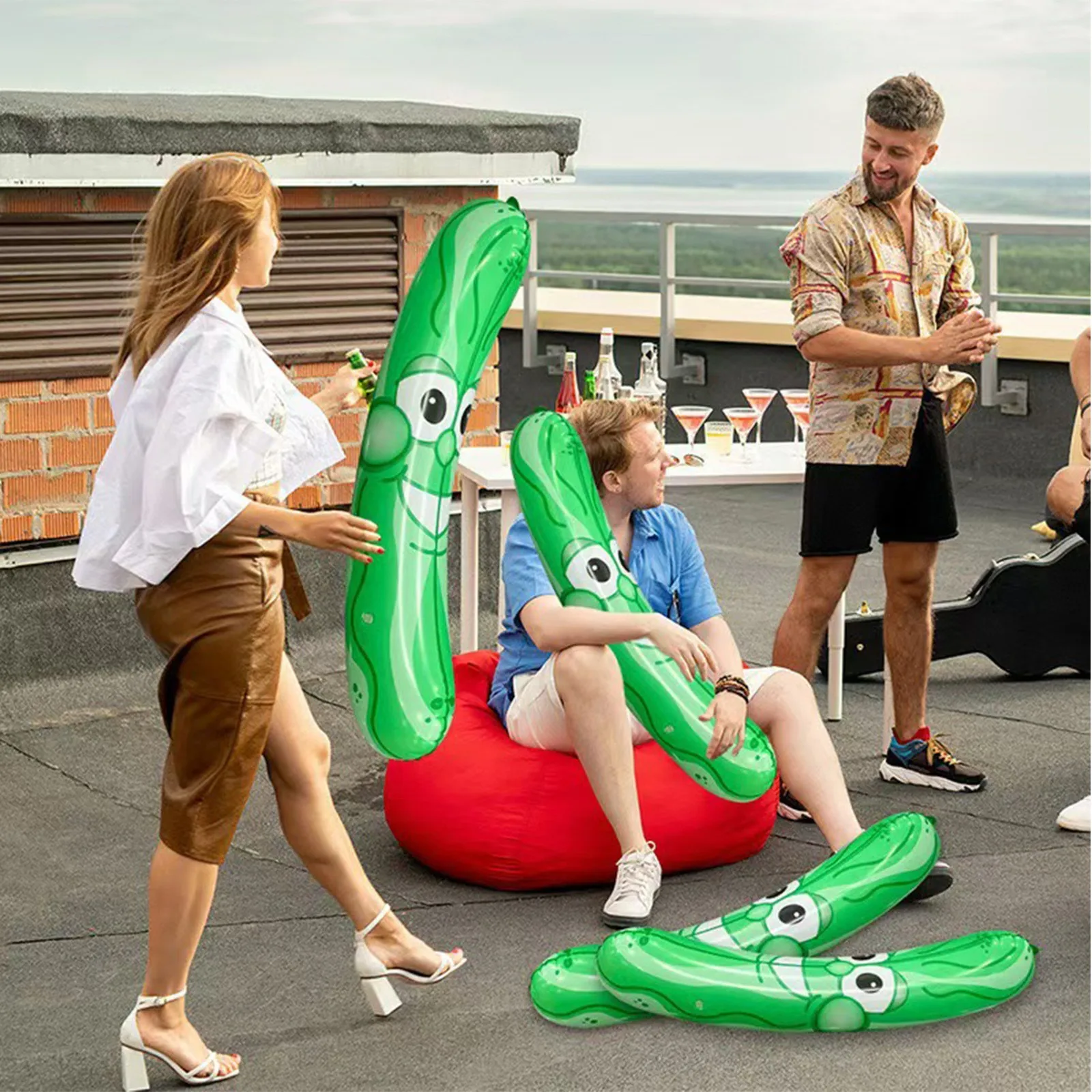 Nuovo modello gonfiabile del bastone del gioco del cetriolo gonfiabile del giocattolo dell'acqua della piscina del giocattolo gonfiabile del cetriolo