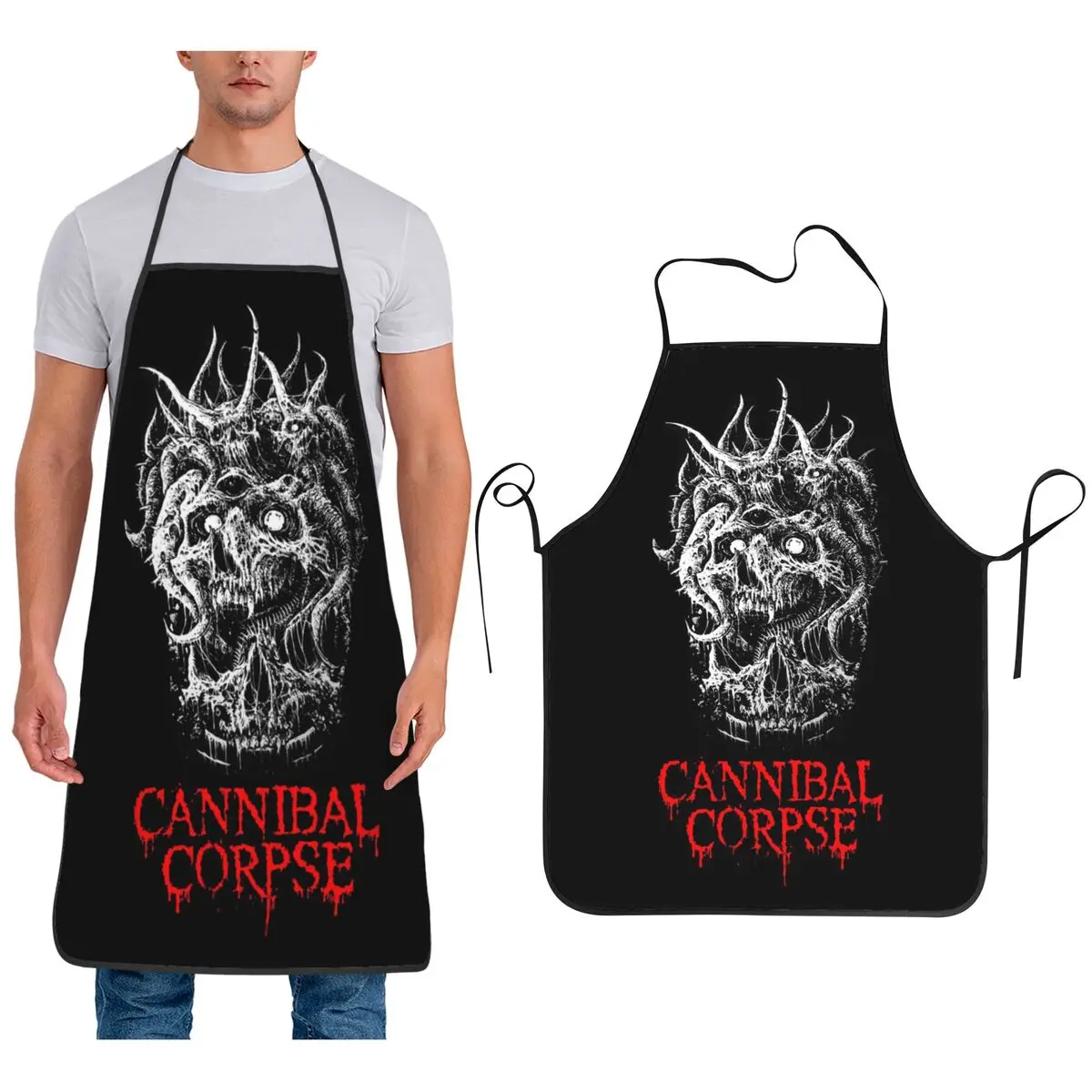 

Металлический фартук для скейтборда Cannibal Corpse, фартук для шеф-повара, приготовления пищи, выпечки, нагрудник без рукавов, кухонный сарафан для уборки
