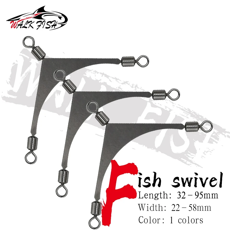 Walk Fish 10 teile/teile Inter lock Snap Kugellager drehbar rollende feste Ringe Angel verbinder Ozean boot Angelhaken Gerät