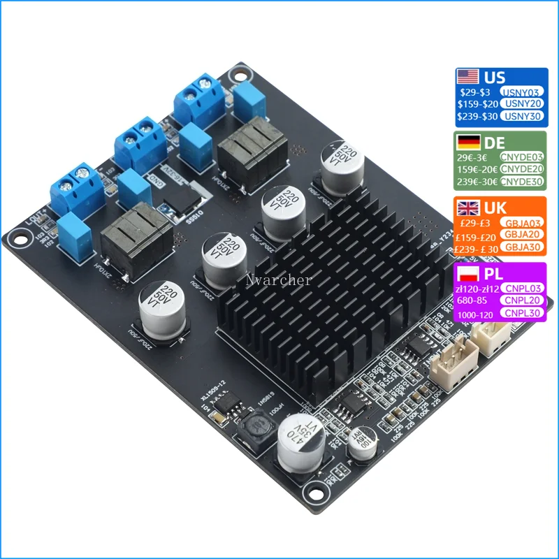 Nvarcher TPA3250 digital power amplifier 130W+130W Strero Channel Class D Audio Amplifier board