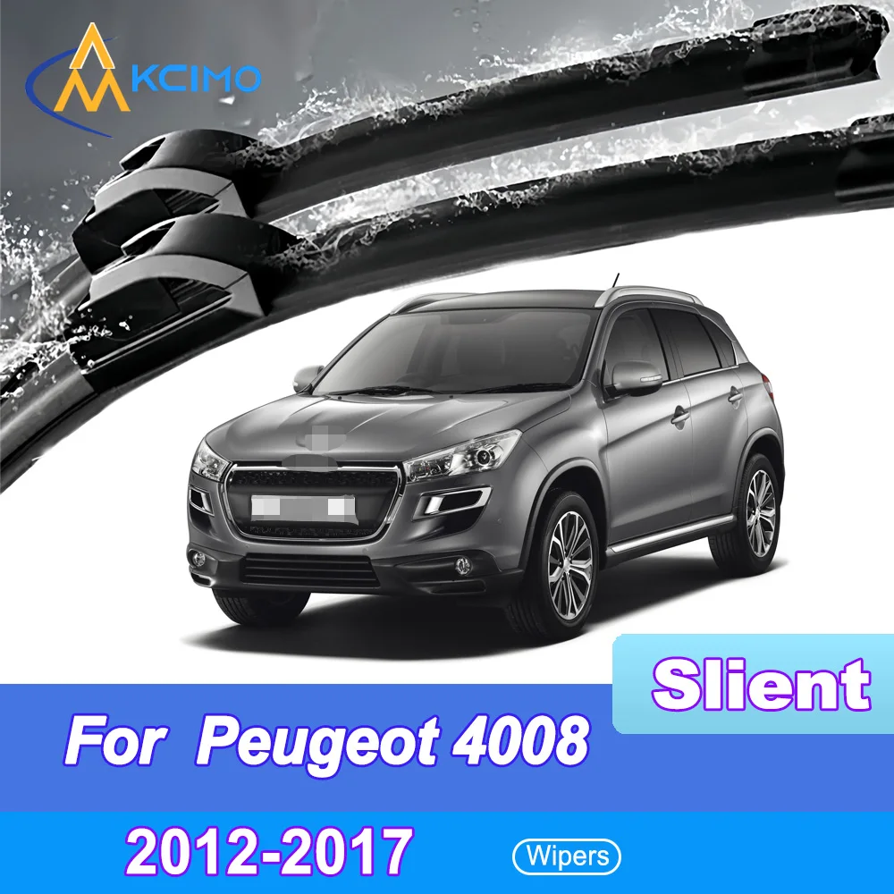 

Silent Wiper Blades For Peugeot 4008 2012-2017 Waterproof Windshield Cleaner 2PCS Car Accessories