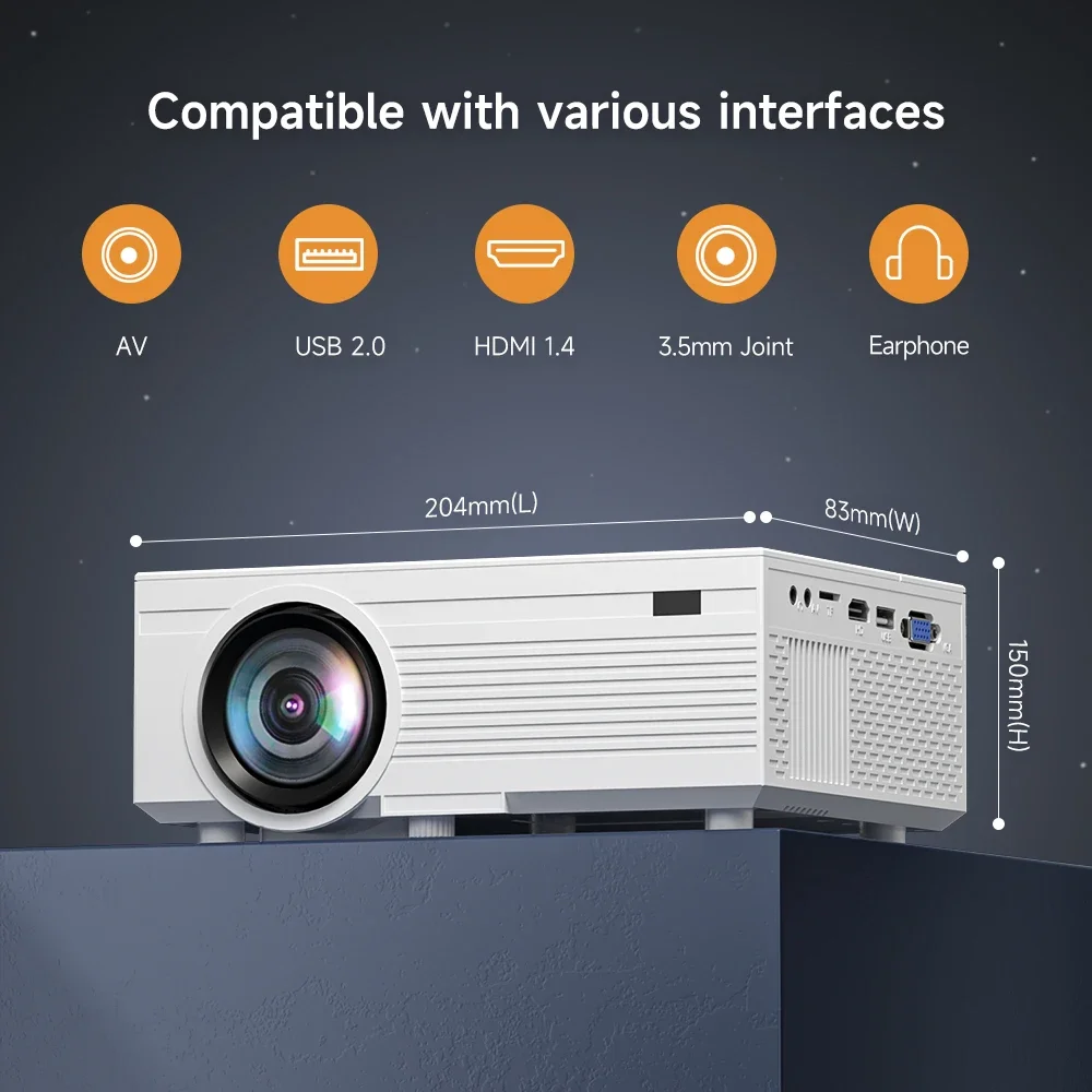 Portable 1080P Full HD LED LCD Projecteur Video Home Theater Small Projector Android Smart Mini Projectors For Phone