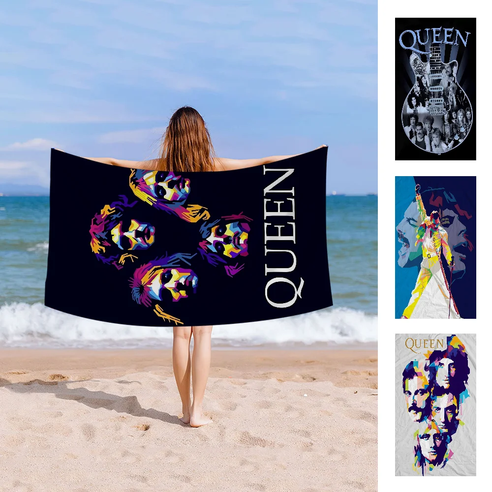 Fashion Band Queen Freddie Mercury Microfiber Beach Towel Absorbent Quick Dry Soft Yoga Swimming Resort Mountain Climbing Towel